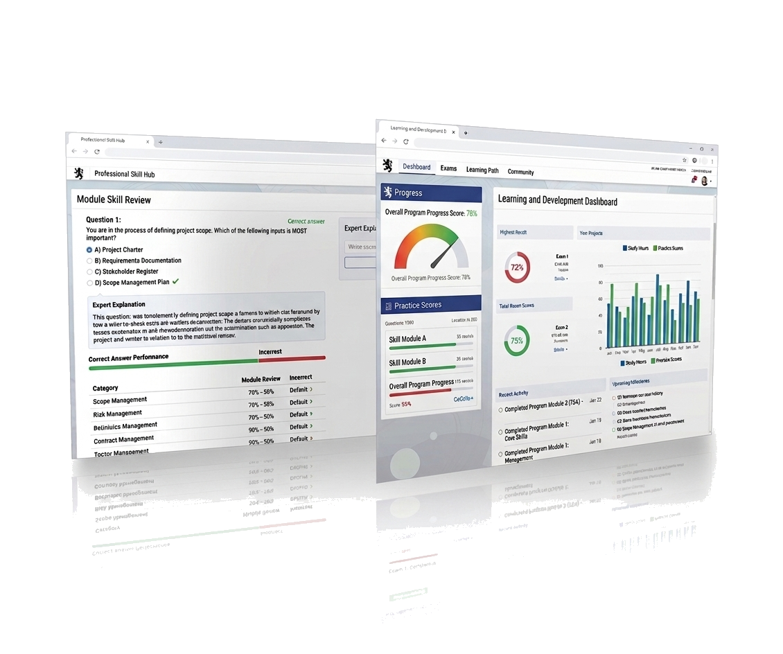 Farrier Exam progress dashboard preview
